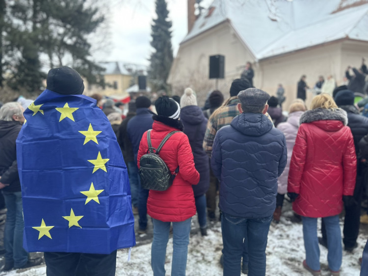 Demonstrace Stojíme za prezidentem v Jihlavě