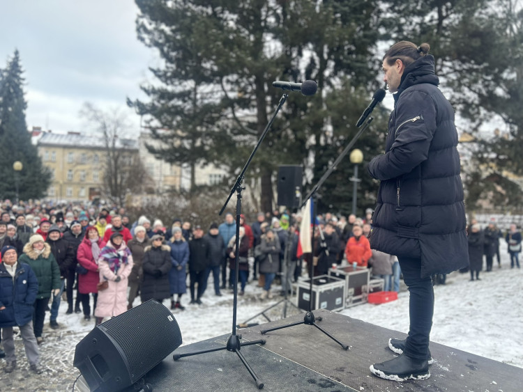 Demonstrace Stojíme za prezidentem v Jihlavě