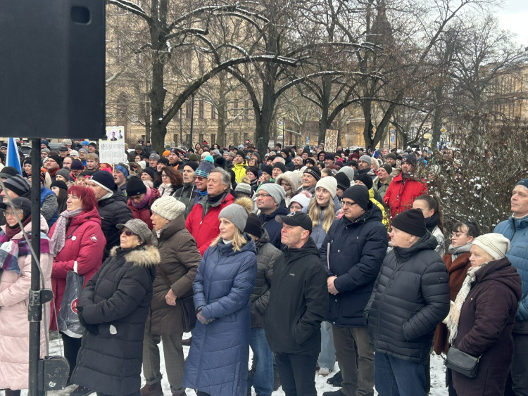 Demonstrace Stojíme za prezidentem v Jihlavě