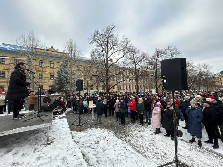 Demonstrace Stojíme za prezidentem v Jihlavě