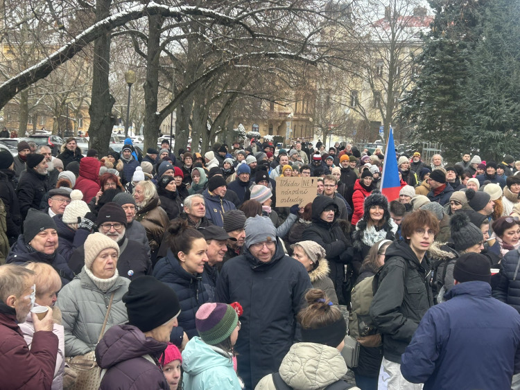 Demonstrace Stojíme za prezidentem v Jihlavě