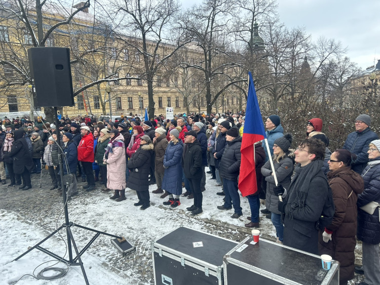 Demonstrace Stojíme za prezidentem v Jihlavě