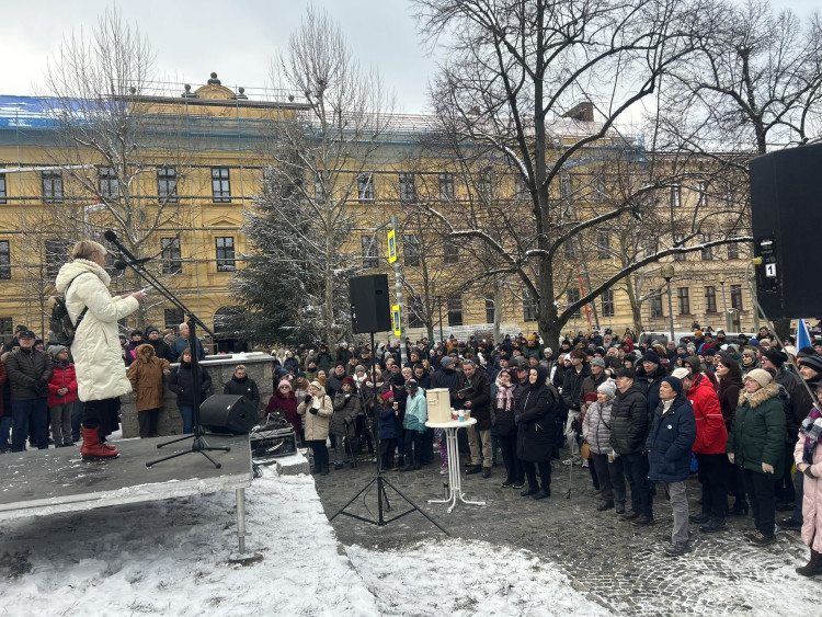 Demonstrace Stojíme za prezidentem v Jihlavě