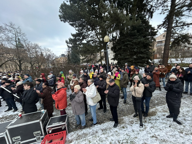 Demonstrace Stojíme za prezidentem v Jihlavě