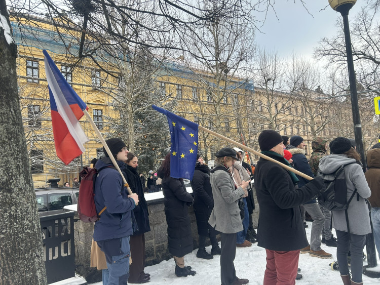 Demonstrace Stojíme za prezidentem v Jihlavě