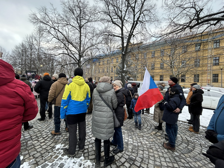 Demonstrace Stojíme za prezidentem v Jihlavě