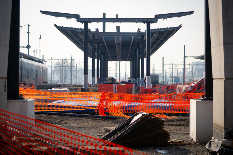 FOTO: Smíchovské nádraží roste před očima. První nástupiště dokončí letos