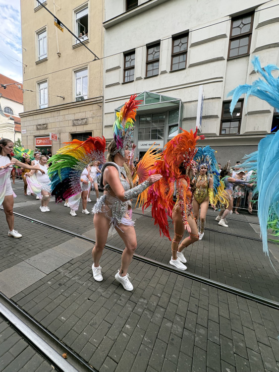 FOTO: Ulicemi Brna se prohnal karnevalový průvod. Lidi přenesl do exotické Brazílie