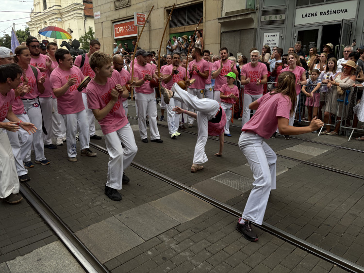 FOTO: Ulicemi Brna se prohnal karnevalový průvod. Lidi přenesl do exotické Brazílie