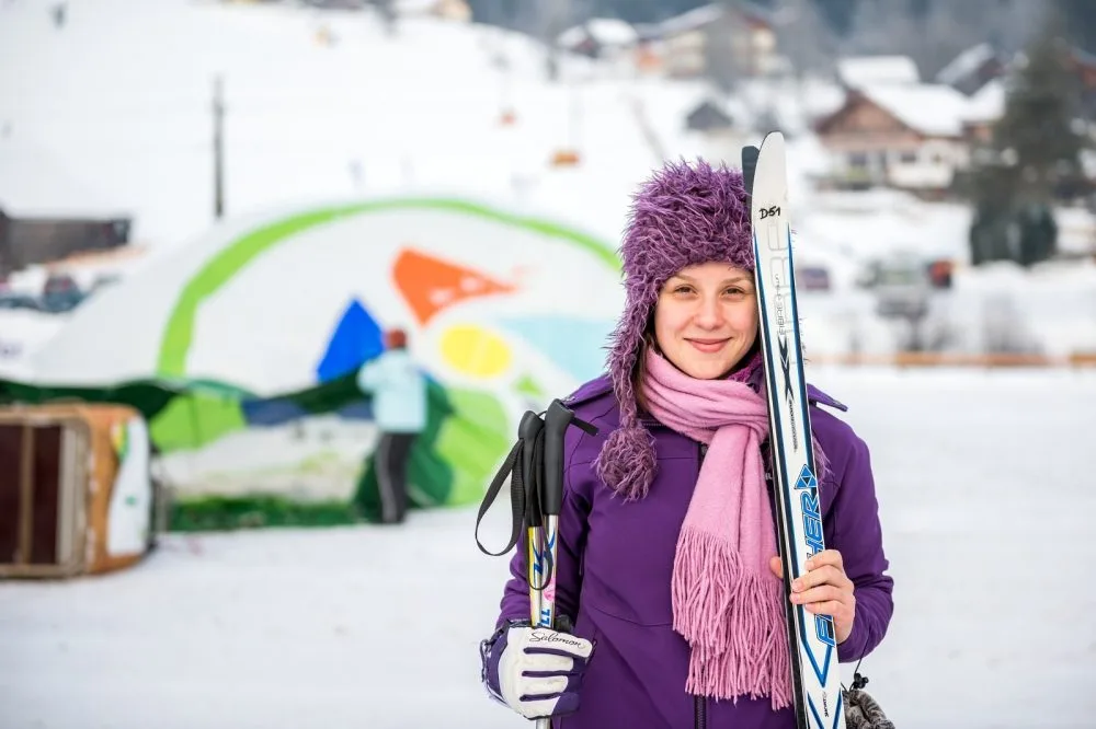 Autorka připravena vyrazit na běžky Foto: Jiří Částka