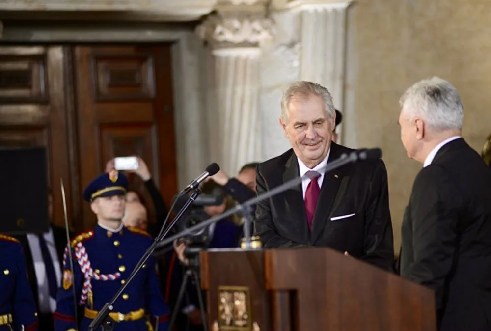 Miloš Zeman na inauguraci.