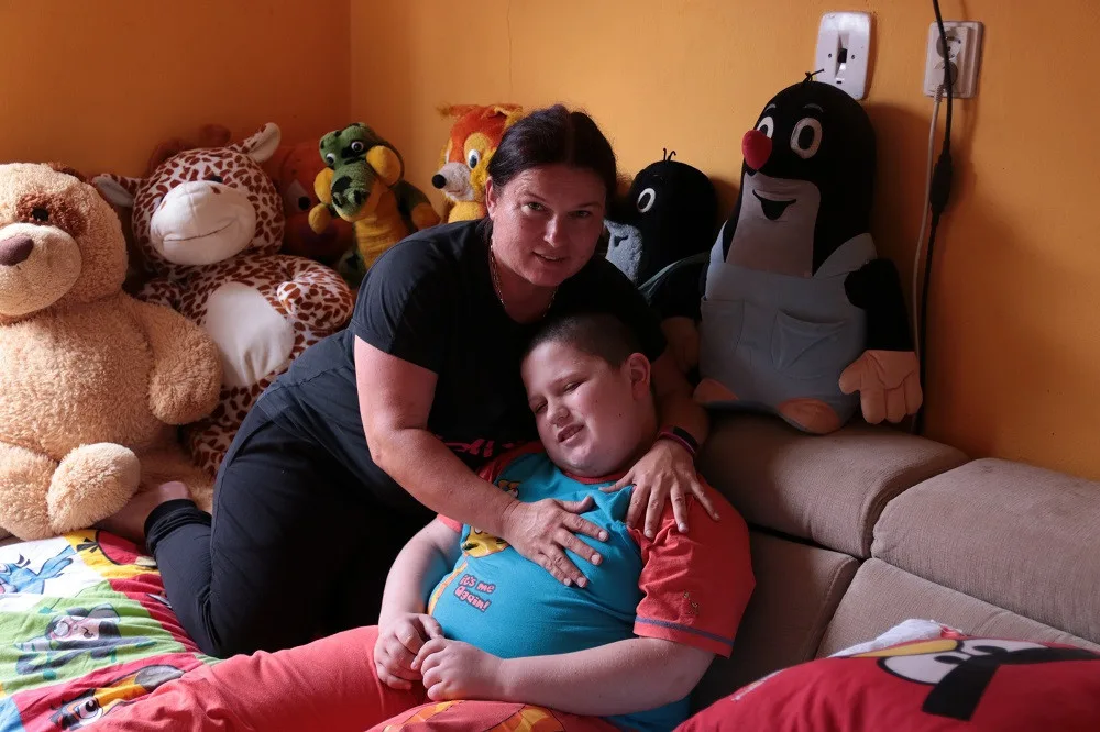 Kristýna Karkasová s Davídkem.