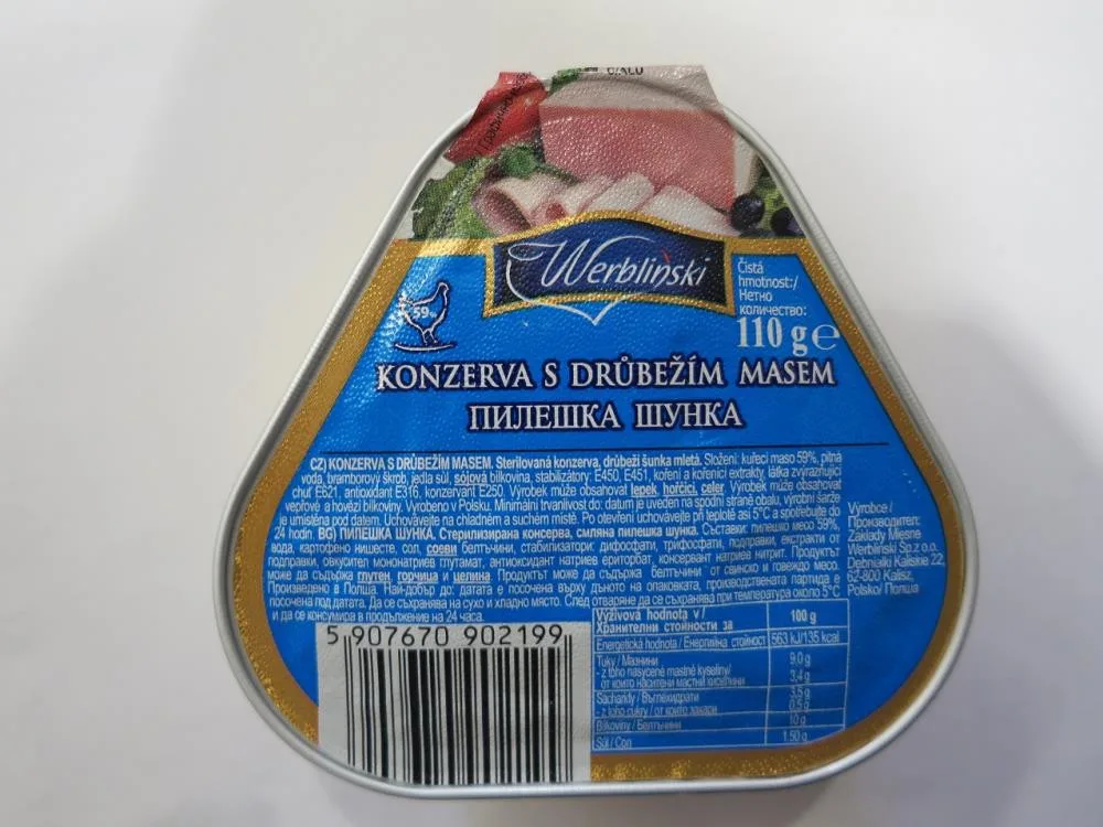 Drůbeží konzervy obsahovaly o dvanáct procent méně masa