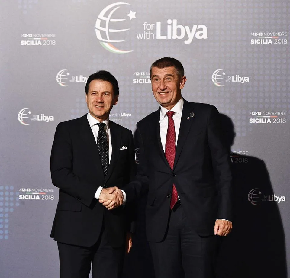 Andrej Babiš s italským premiérem Guiseppe Contem.