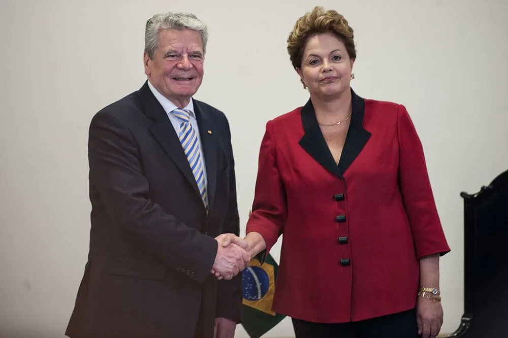 Joachim Gauck s brazilskou prezidentkou Dilmou Rousseffovou.