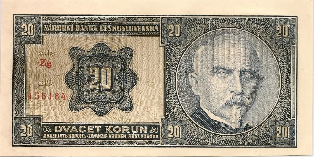 Alois Rašín na dvacetikoruně.