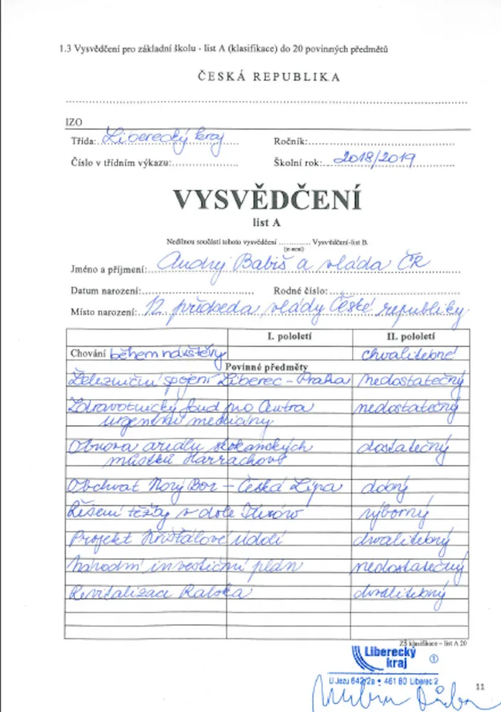 Liberecký kraj se rozhodl úsměvně a s nadsázkou ohodnotit předsedu vlády Andreje Babiše.