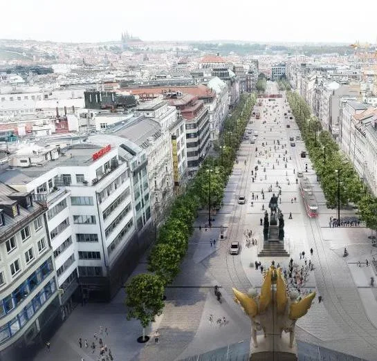 Jak bude vypadat Václavák po rekonstrukci? Vrátí se tramvaje a přibydou stromy.