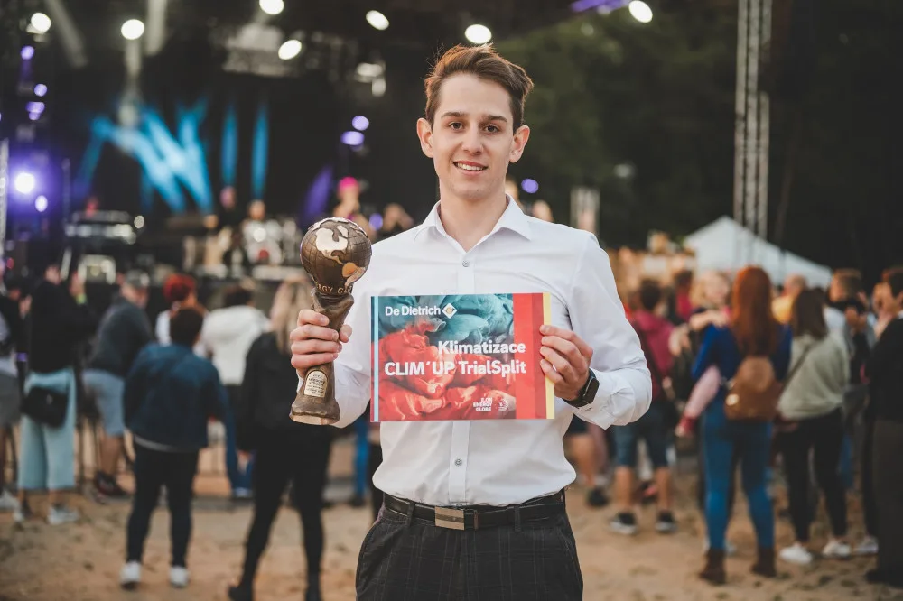 Vítěz kategorie Vzduch, studentský start-up Luftio a jeho spoluzakladatel Josef Tatíček