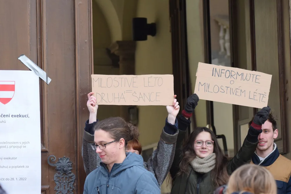 Happening studentů.