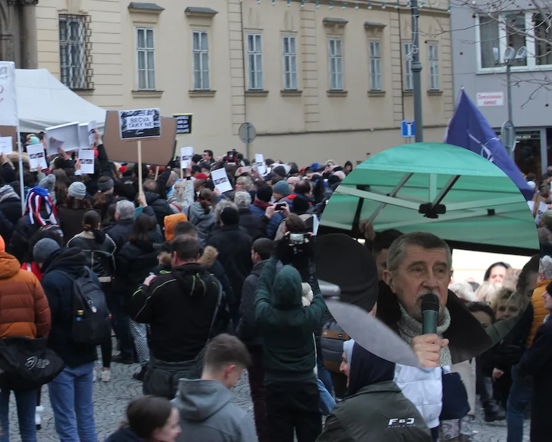Odpůrci by klidně zvolili i Putina, abych nebyl prezident, hlásal v Brně Babiš.