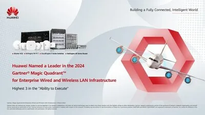 Společnost Huawei byla ve zprávě Magic Quadrant™ 2024 společnosti Gartner® jmenována lídrem v oblasti podnikové kabelové a bezdrátové síťové infrastruktury a podařilo se jí získat tři nejvyšší ocenění v kategorii „Ability to Execute"