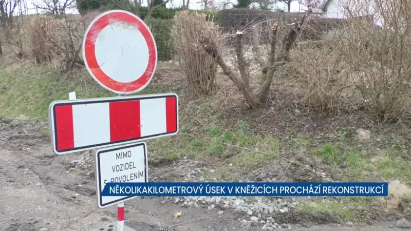 Silnice v Kněžicích prochází rekonstrukcí, řidiči tu narazí na úplnou uzavírku a komplikace