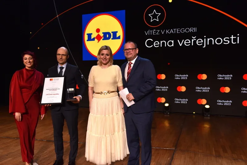 Lidl opět triumfuje v soutěži Mastercard Obchodník roku. Napříč kategoriemi získal již 32 ocenění