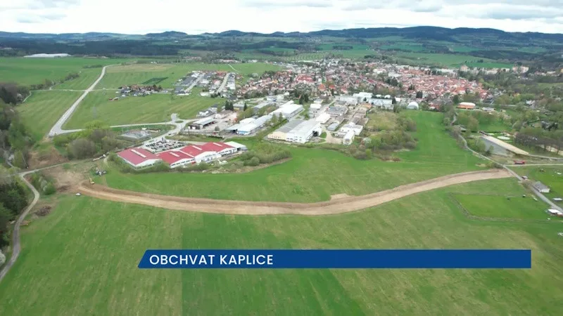 Závěrečná etapa obchvatu Kaplice bude hotová v roce 2026, na místě jsou částečné uzavírky