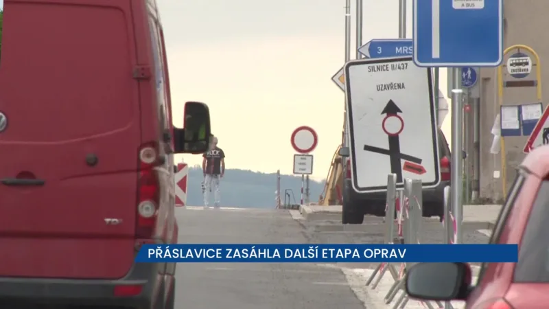 Přáslavice zasáhla další etapa oprav