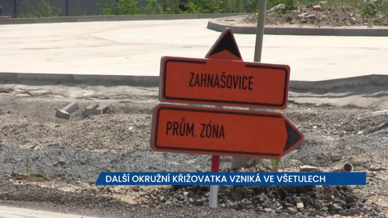 V Holešově vzniká další okružní křižovatka v místní části Všetuly
