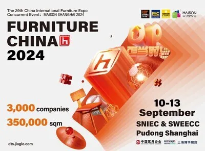 FURNITURE CHINA 2024: Ve dnech 10. - 13. září nastaví tento veletrh v oboru novou laťku s mottem „UP" is Just in Time!