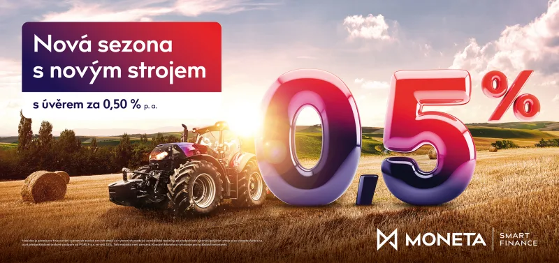 Moneta nabídne na 50. ročníku agrosalonu Země živitelka konzultace i zvýhodněné financování nových strojů