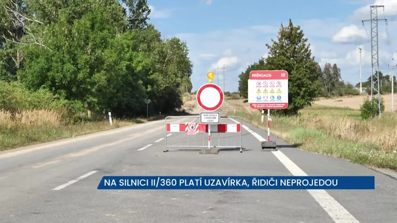 Na silnici II/360 se rekonstruuje vozovka, řidiči neprojedou, hotovo má být na konci října