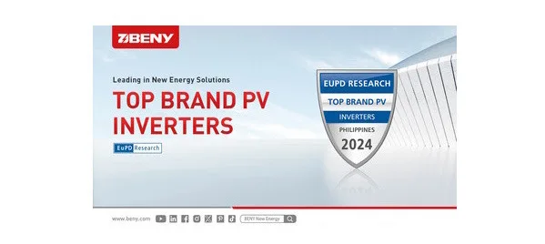Společnost Beny získává ocenění nejlepší značky v oboru fotovoltaiky „Top Brand PV 2024" od agentury EUPD Research za měniče