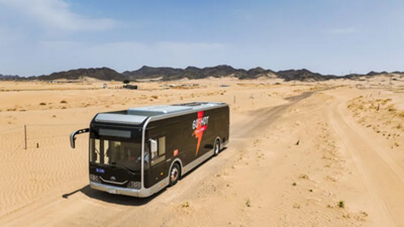 Společnost Yutong Bus úspěšně absolvovala náročný test elektromobilu v extrémních vedrech v Saúdské Arábii a demonstrovala jeho špičkovou energetickou účinnost i zabezpečení baterií