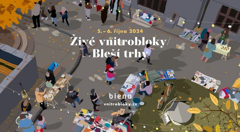 Živé vnitrobloky / Bleší trhy o víkendu 5.-6. října 2024