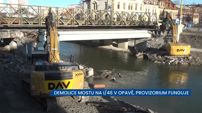 ŘSD nechalo zdemolovat most na Ratibořské v Opavě, provizorium bude fungovat i během stavby nového