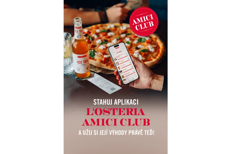 L’Osteria představuje novou věrnostní aplikaci L’Osteria Amici Club v ČR