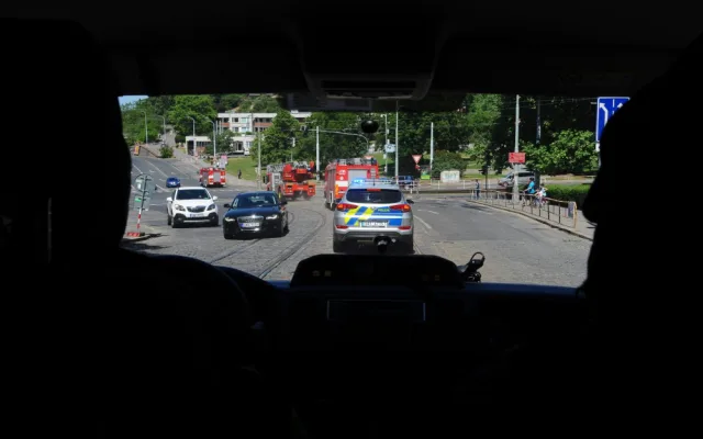 Požár v Praze.