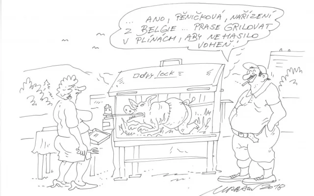 Urban nakreslil sérii pivních tácků, hledejte je po hospodách.