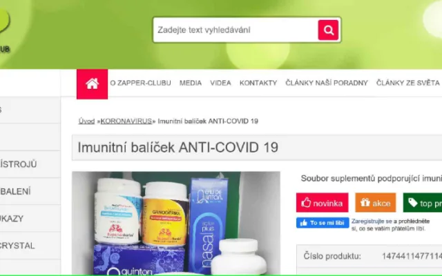 Prodejci parazitují na koronavirové epidemii. Doplňky stravy prodávají díky neověřeným tvrzením.