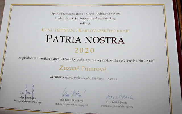 Cenu Patria Nostra získal i hrad Vildštejn ve Skalné na Chebsku