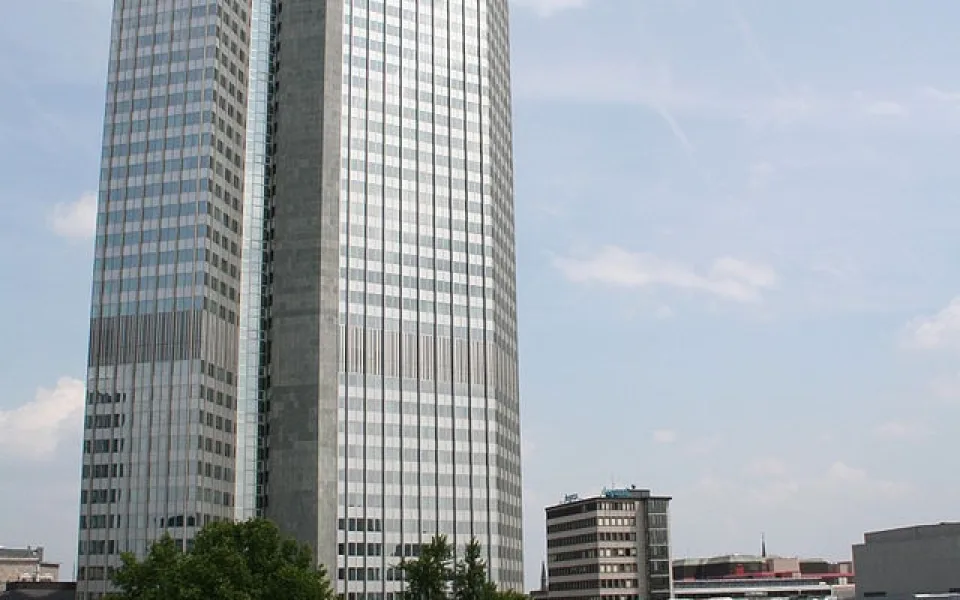 Sídlo Evropské centrální banky, tzv. Eurotower