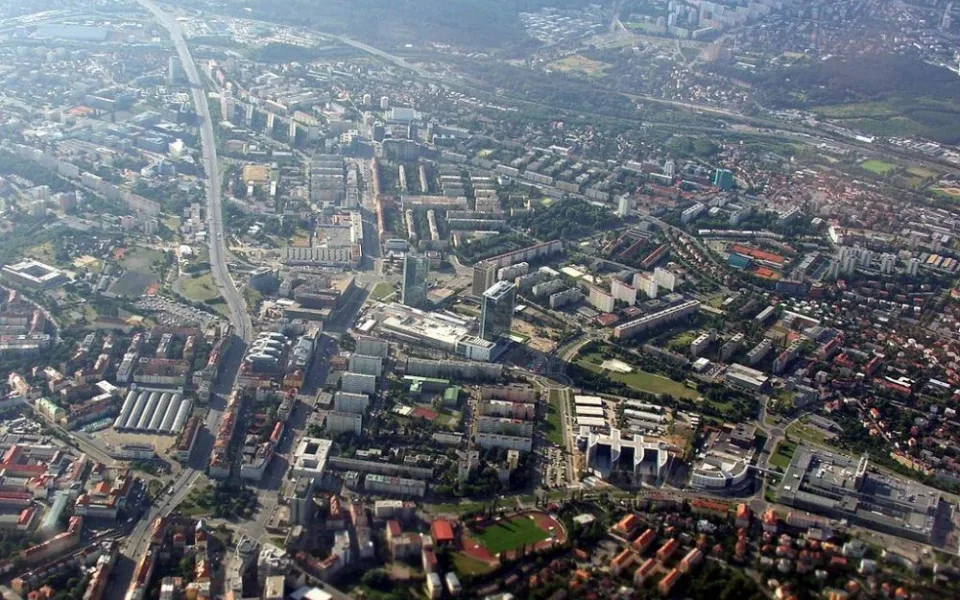 Praha 4 - letecký záběr