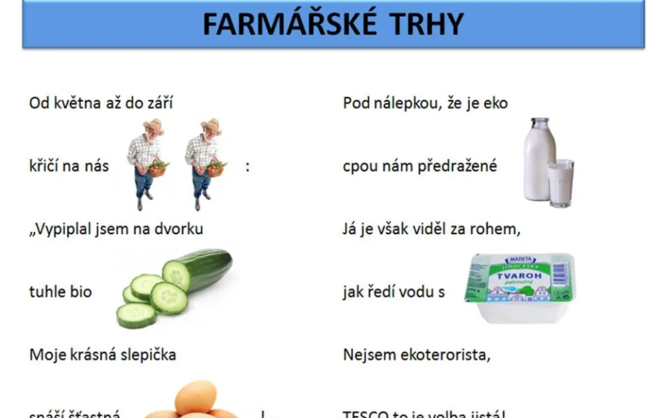 Farmářské trhy - básnička