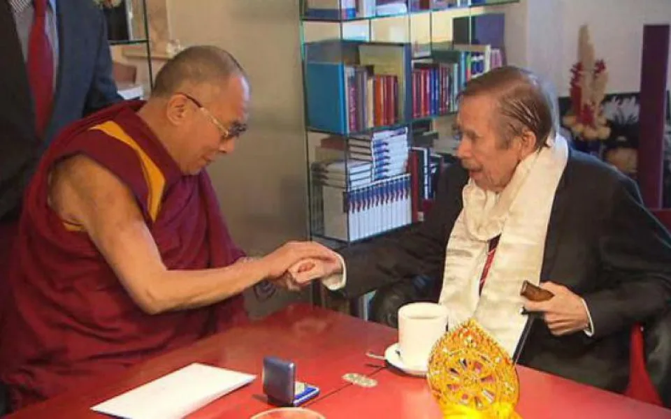 Dalajlama a Václav Havel. Foto: Česká Televize