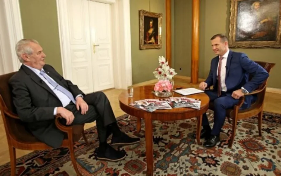 Miloš Zeman v TV Barrandov.