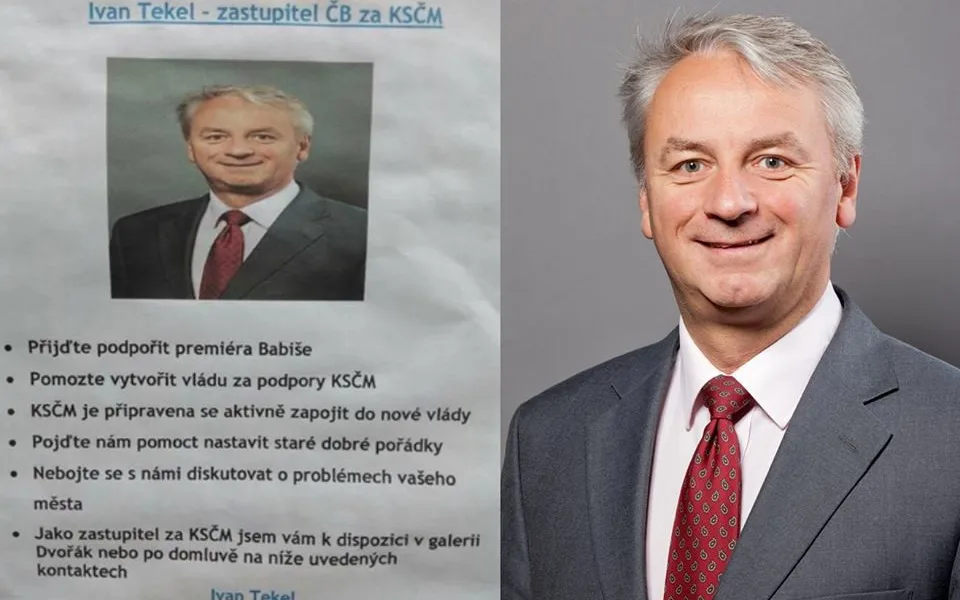 Letáček poškozující zastupitele za KSČM.