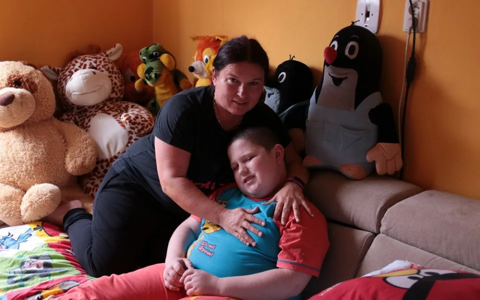 Kristýna Karkasová s Davídkem.